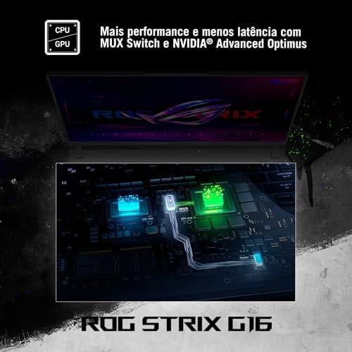         Notebook Gamer ASUS ROG Strix G16 RTX4050 Intel Core i7 16 GB 512 GB SSD W11 Home Tela 16
