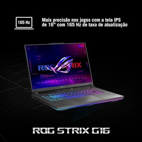         Notebook Gamer ASUS ROG Strix G16 RTX4050 Intel Core i7 16 GB 512 GB SSD W11 Home Tela 16