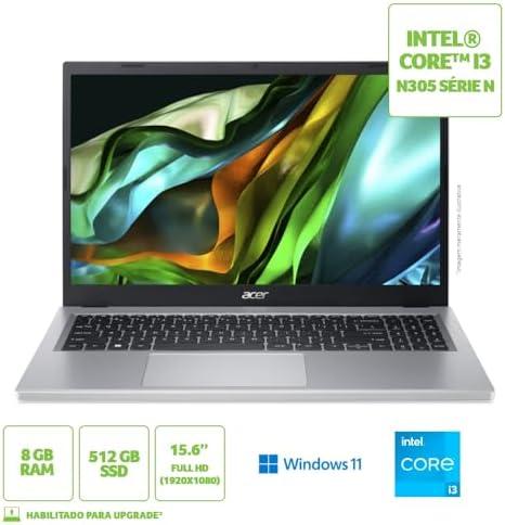         Notebook Acer Aspire 3 A315-510P-35D2 Intel Core i3, 8GB RAM, 512GB SSD, 15.6 LED FULL HD, Windows 11       